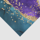 Roze, Paarse en Blauwgroen glitter Peacock Agate Tissuepapier (Detail)