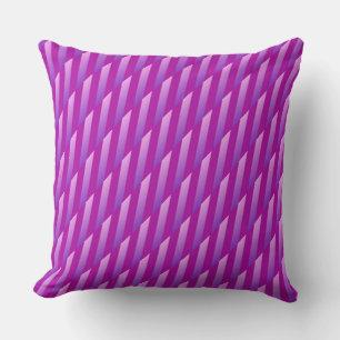 Roze Paarse en Fuchsia Abstracte strepen Kussen