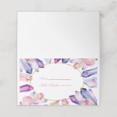 Roze Paarse en gele kristallen Plaatskaartje (Buitenkant ongevouwen)