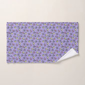  Roze Paarse en Gele Pansies Bad Handdoek (Handdoek)