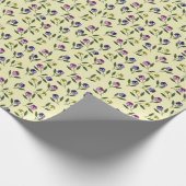 Roze Paarse en Gele Pansies Cadeaupapier (Hoek)