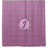  Roze Paarse en Gele Pansies Douchegordijn (Voorkant)