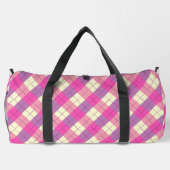 Roze, Paarse en gele Plaid Plunjezak (Achterkant)