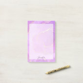 Roze paarse en glitter ombre patroon post-it notit post-it® notes (Op bureau)