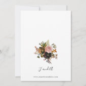 Roze, Paarse en gouden bruiloft Kaart (Achterkant)