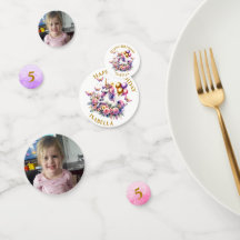  Roze, Paarse en Gouden Eenhoorn Verjaardag