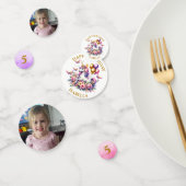  Roze, Paarse en Gouden Eenhoorn Verjaardag Confetti (Groep)