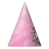  Roze, Paarse en Gouden Eenhoorn Verjaardag Feesthoedjes (Links)