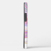 Roze Paarse en goudmarmer Geode met monogram Case-Mate iPhone Case (Achterkant / Rechts)