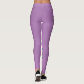 Roze, paarse en groene pasteelkrijt abstracte kuns leggings (Achterkant)