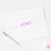 Roze, paarse en lavender Xoxo mooi Hart Sticker (Envelop)