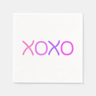 Roze, paarse en lavender Xoxo mooi Servet