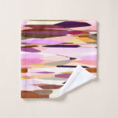 Roze, Paarse en Oranje abstract Bad Handdoek (Wasdoekje)