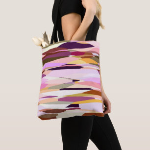 Roze, Paarse en Oranje abstract Tote Bag