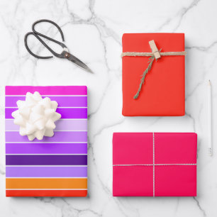 Roze, Paarse en Oranje papierbladen voor het verpa Inpakpapier Vel