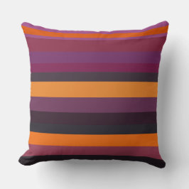 Roze, Paarse en oranje strepen Kussen