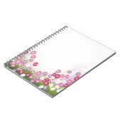 Roze, Paarse en witte bloemen Notitieboek (Linkerzijde)
