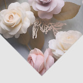 Roze Paarse en witte rozen Tissuepapier (Detail)