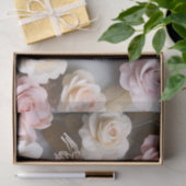 Roze Paarse en witte rozen Tissuepapier (Geschenk)
