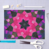 Roze Paarse en zwarte Kaleidoscoop Tissuepapier (Craft)