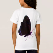 Roze, Paarse en zwarte vlinder T-shirt (Achterkant)