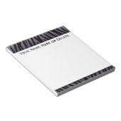 Roze Paarse en zwarte Zebrastripes Notitieblok (Schuin)