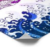 Roze Paarse esthetische Golf van Kanagawa Poster (Hoek)