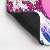 Roze Paarse esthetische Muismat van de Grote Golf (Hoek)