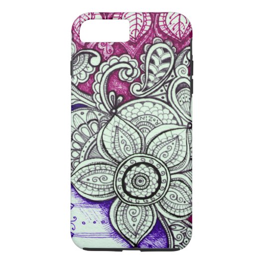 Roze Paarse etnische exotische Marokkaanse indiaan Case-Mate iPhone Case (Achterkant)