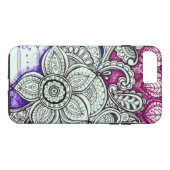 Roze Paarse etnische exotische Marokkaanse indiaan Case-Mate iPhone Case (Achterkant (Horizontaal))