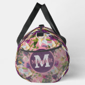 Roze Paarse exotische bloemen bloemengroot Plunjezak (Rechts)