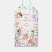 Roze Paarse Fairy Floral Garden Verjaardagsgunsten Cadeaulabel (Voorkant)