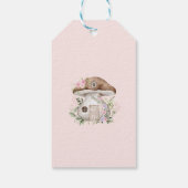 Roze Paarse Fairy Floral Garden Verjaardagsgunsten Cadeaulabel (Achterkant)