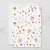 Roze Paarse fee eerste verjaardag Kaart (Achterkant)