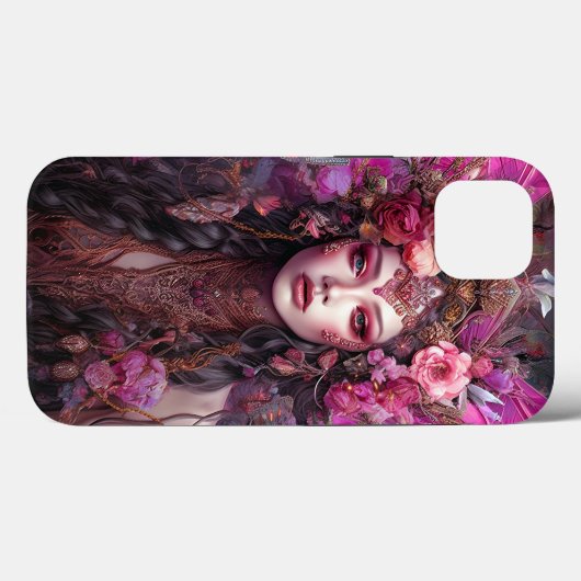 Roze Paarse feestkoningin Fantasy Art Case-Mate iPhone Case (Achterkant (horizontaal))