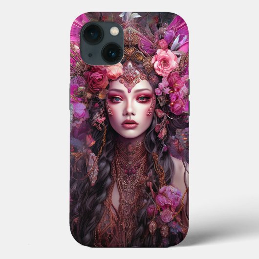 Roze Paarse feestkoningin Fantasy Art Case-Mate iPhone Case (Achterkant)