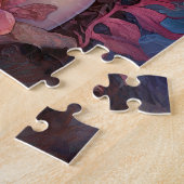 Roze Paarse feestkoningin Fantasy Art Legpuzzel (Zijkant)