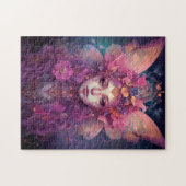 Roze Paarse feestkoningin Fantasy Art Legpuzzel (Horizontaal)