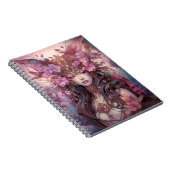 Roze Paarse feestkoningin Fantasy Art Notitieboek (Rechterzijde)