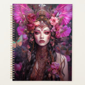 Roze Paarse feestkoningin Fantasy Art Planner (Voorkant)