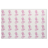 Roze Paarse  fiets Stof (Fat Quarter)