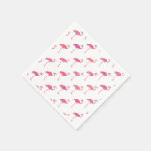 Roze Paarse Flamingo Waterverf Tropische Flamingo' Servetten (Hoek)
