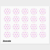 Roze Paarse Floral Birthday Weddenschap Aangepaste Ronde Sticker (Vel)