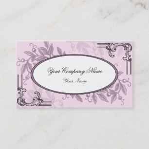 Roze Paarse Floral Business Visitekaartje