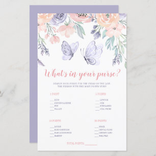 Roze Paarse Floral Butterfly Wat zit er in je tas