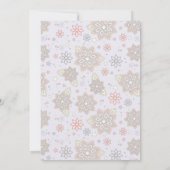 Roze Paarse Floral Cross Baptisme Kaart (Achterkant)