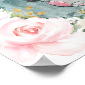 Roze Paarse Floral Elephant Eucalyptus Welkom Poster (Hoek)