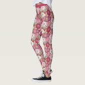  Roze Paarse Floral Flowers Yoga Leggings (Links)