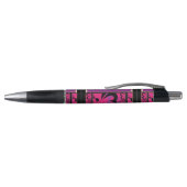 Roze paarse Floral Pen (Bovenkant)