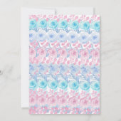 Roze Paarse Floral Princess Birthday - uitnodiging (Achterkant)